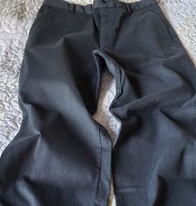 Flat front dress pants.